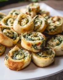 Spinach Dip in Bite-Sized Pinwheels