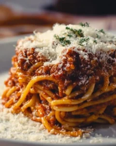 Delicious baked spaghetti recipe inspired by Stanley Tucci's culinary style.