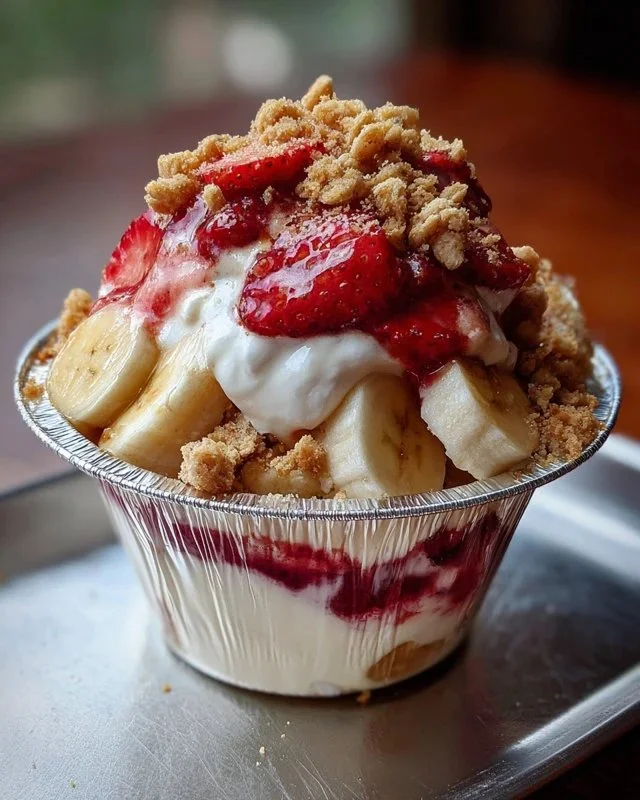 Strawberry Crunch Banana Pudding Recipe - Easy Dessert Delight