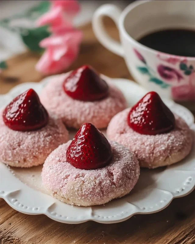 Strawberry Kiss Cookies