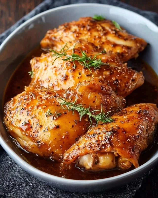 Sweet Baby Ray’s Crockpot Chicken simmering in a slow cooker