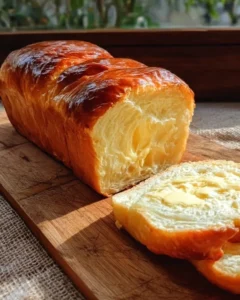 Delicious sweet condensed milk bread fresh out of the oven