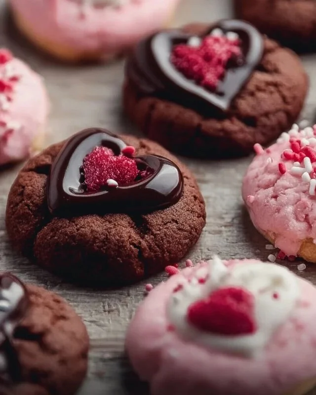 Valentine Ganache Cookies