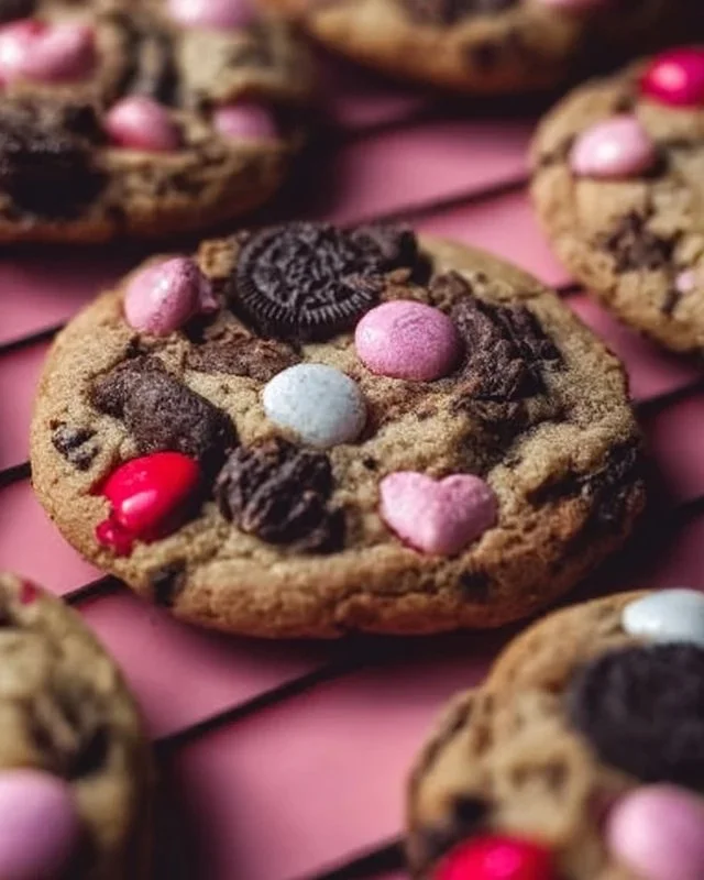 Valentine's Day Oreo M&M's Cookies