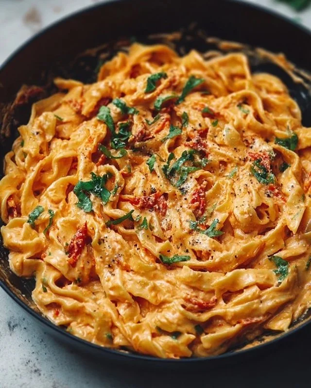 Vegan Creamy Sun Dried Tomato Pasta Recipe