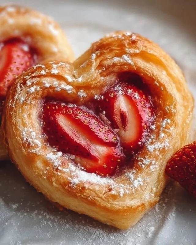 Vegan Strawberry Cream Danishes