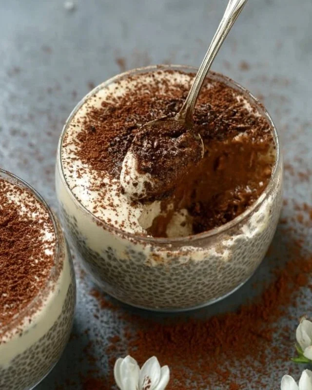 Viral Tiramisu Chia Pudding (Gluten Free, Refined Sugar Free)