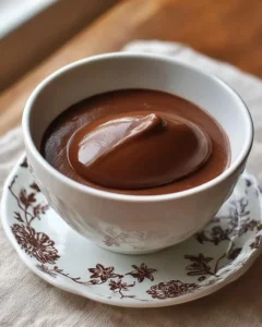 10-Minute Hard Boiled Egg Chocolate Pudding dessert in a bowl