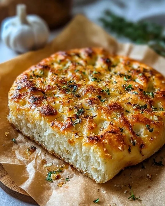 Garlic Parmesan Focaccia Bread: Savory & Easy