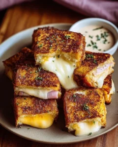 Hawaiian Roll Grilled Cheese with melted cheese and crispy golden crust