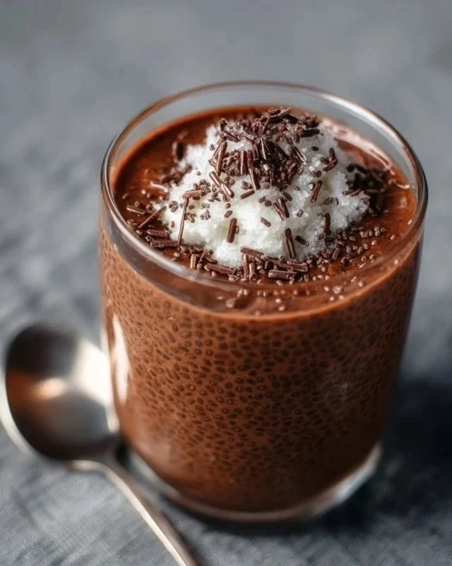 High Protein Chocolate Chia Seed Pudding