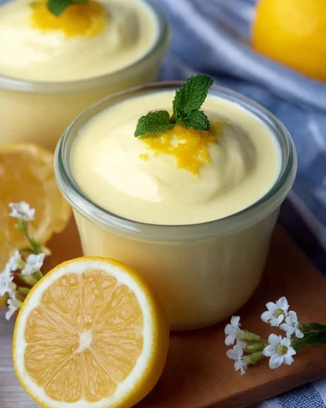 Homemade Lemon Pudding Recipe with Fresh Lemons