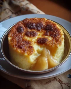 Delicious Malvern Pudding made with custard apple, served in a bowl.