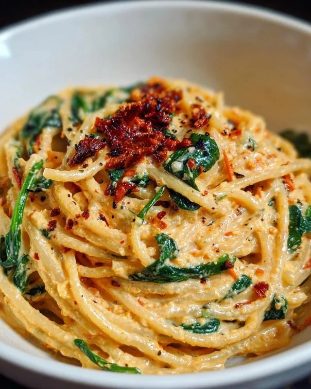 Spaghetti & Spinach with Sun-Dried Tomato Cream Sauce: An Incredible Ultimate Recipe