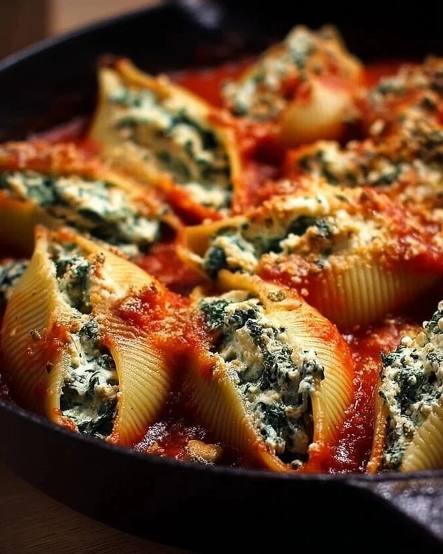 Spinach and Ricotta Stuffed Shells