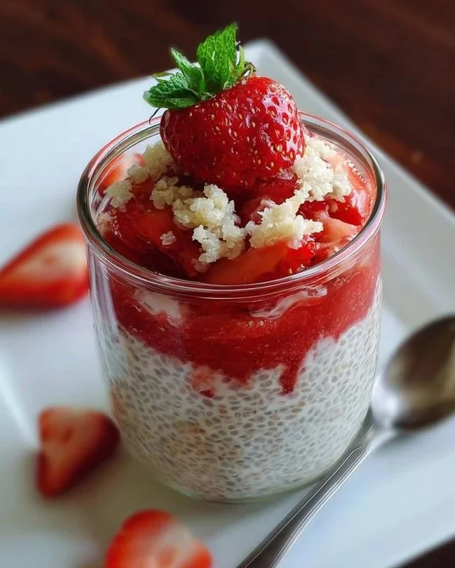 Strawberry Shortcake Chia Pudding